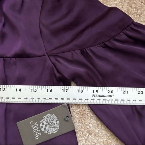 Vince Camuto Purple Billowy Long Sleeve Blouse - Picture 7 of 9